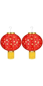 Lunar New Year Decorations Chinese Lanterns Red Paper